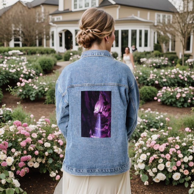 Violet Waterfall women denim jacket (Wedding Back)