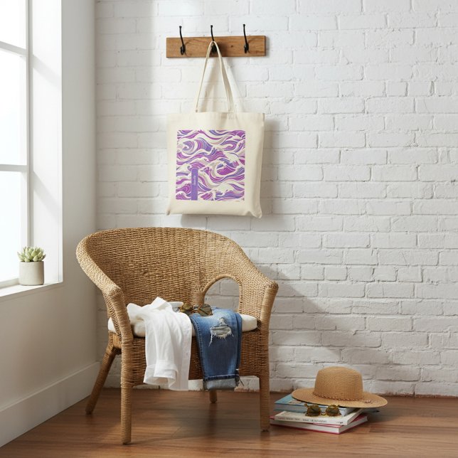 Violet Wave Pattern Tote Bag (Creator Uploaded)