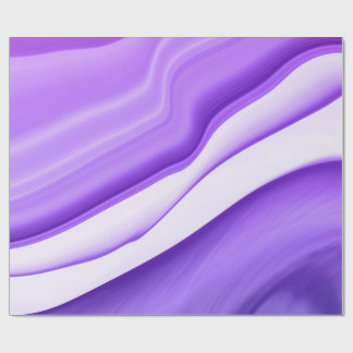 Violet Waves in Pastel Streaks Wrapping Paper