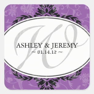 Violet Wedding Favour Stickers