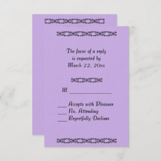 Violet Wedding RSVP