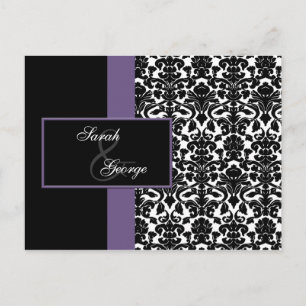 violet Wedding rsvp card