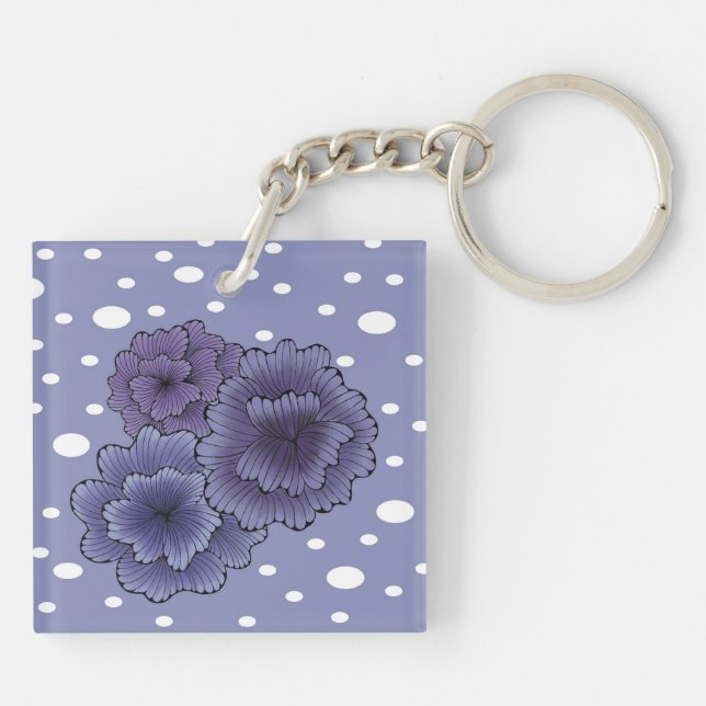 Violet Whimsy Key Ring (Back)