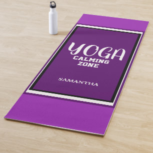 Violet White Yoga Calming Zone Mat