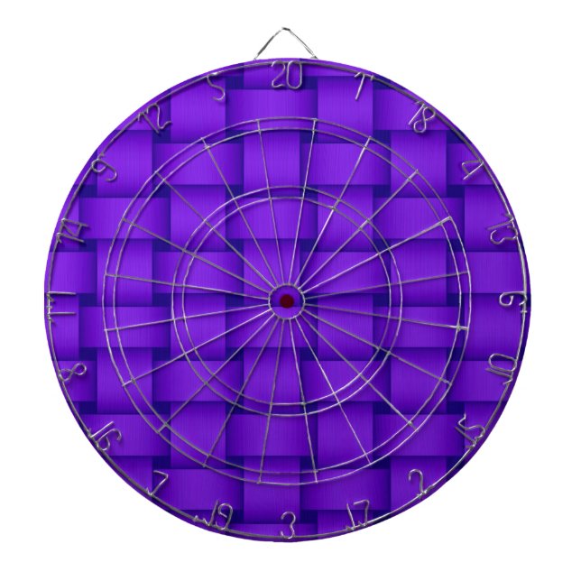 Violet wicker art graphic design dartboard (Front)