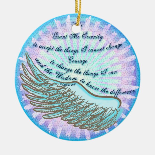  Violet Wing  Serenity Prayer ornament  (Front)