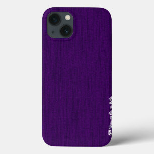 Violet Wood Grain Monogram iPhone 13 Case