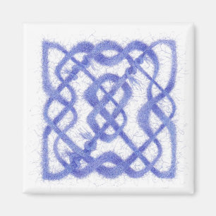 Violet Yarn Celtic Knot Square Magnet