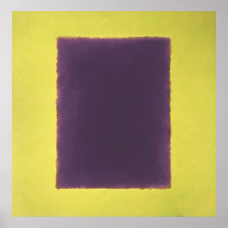 violet, yellow on green poster