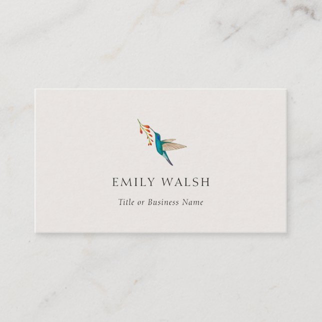 Violetear Hummingbird Business Card (Front)
