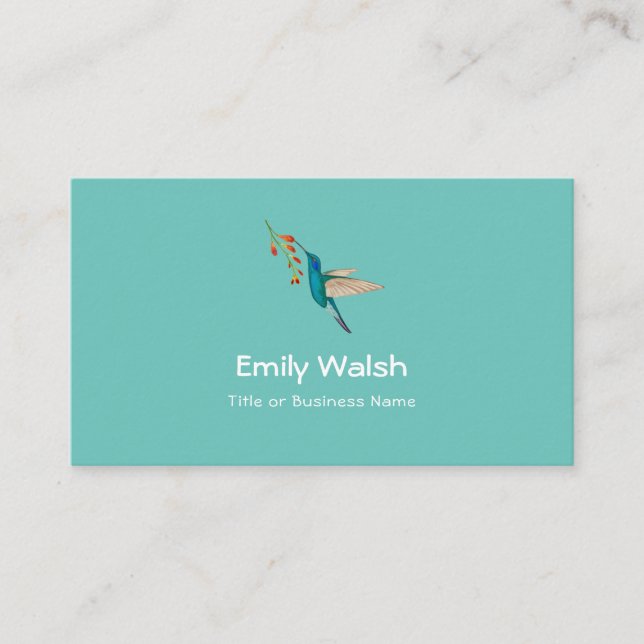 Violetear Hummingbird Business Card (Front)