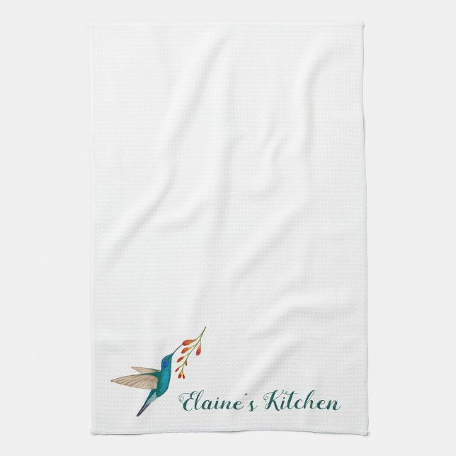 Violetear Hummingbird Kitchen Towel (Vertical)