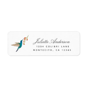Violetear Hummingbird return address Label