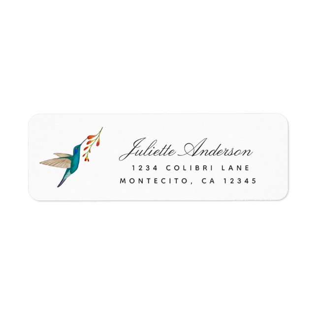 Violetear Hummingbird return address Label (Front)