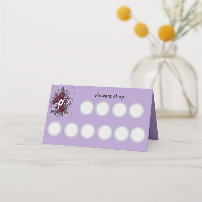 Violets 20 points loyalty card (Front)