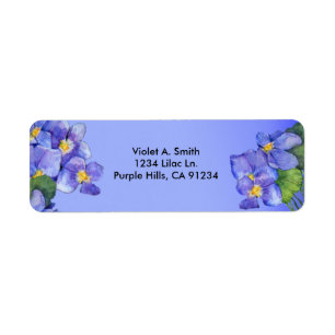 Violets Address Label