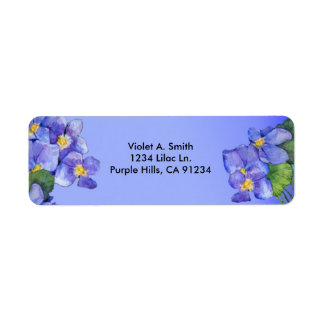 Violets Address Label