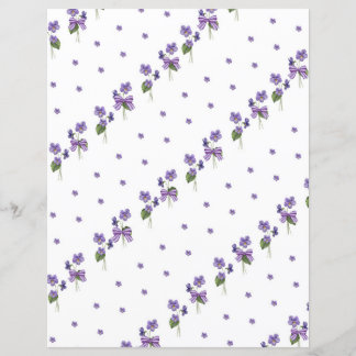Violets and Bows Scrapbook Paper