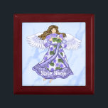 Violets Angel Gift Box<br><div class="desc">Violets Angel Jewellery Box by ArtMuvz Illustration. Matching angels t-shirt, christian apparel, faith t-shirt, gifts and apparel. Angel gifts are a thoughtful and meaningful way to show someone you care. Whether you're looking for a gift for a friend, family member, or loved one, there's an angel gift that's perfect for...</div>
