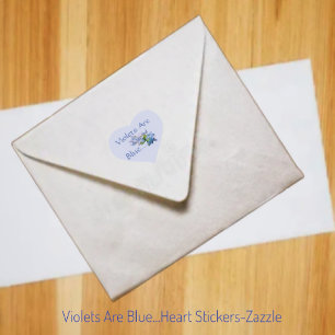 Violets Are Blue... Heart Sticker