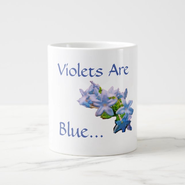 Violets Are Blue...  Large Coffee Mug (Front)
