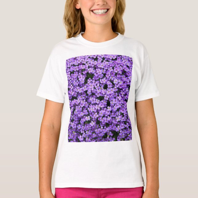 Violets Baby Girls T-Shirt Violet Flowers (Front)