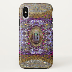 Violets Baylphine Beautiful Monogram iPhone XS Case