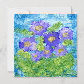 "Violets" Blank Card