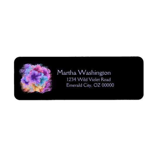 Violets Gone Wild Return Address Label