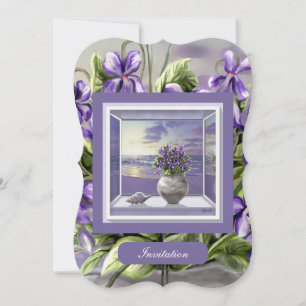 violets in a moon jar