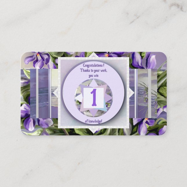 violets in a moon jar business card (Front)