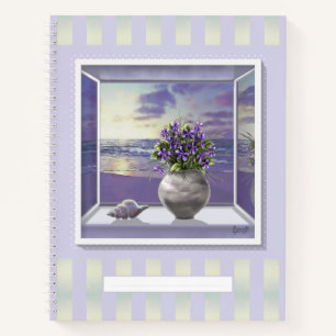 violets in a moon jar notebook