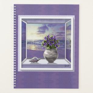 violets in a moon jar planner
