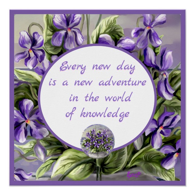 violets in a moon jar poster (Front)