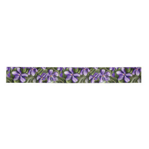 violets in a moon jar satin ribbon
