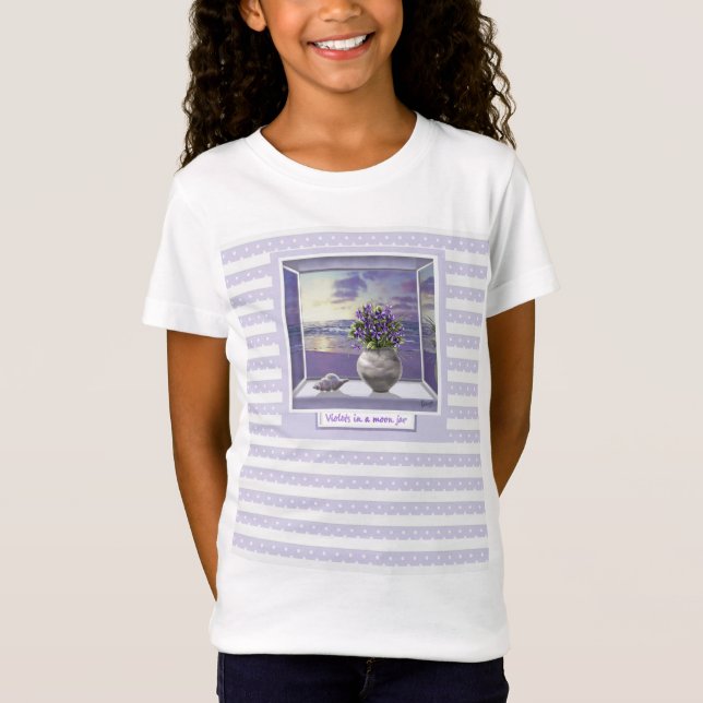 violets in a moon jar T-Shirt (Front)