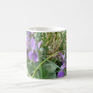 Violets in Grass 2 Coffee Mug