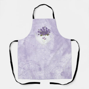 Violets In Teapot Apron