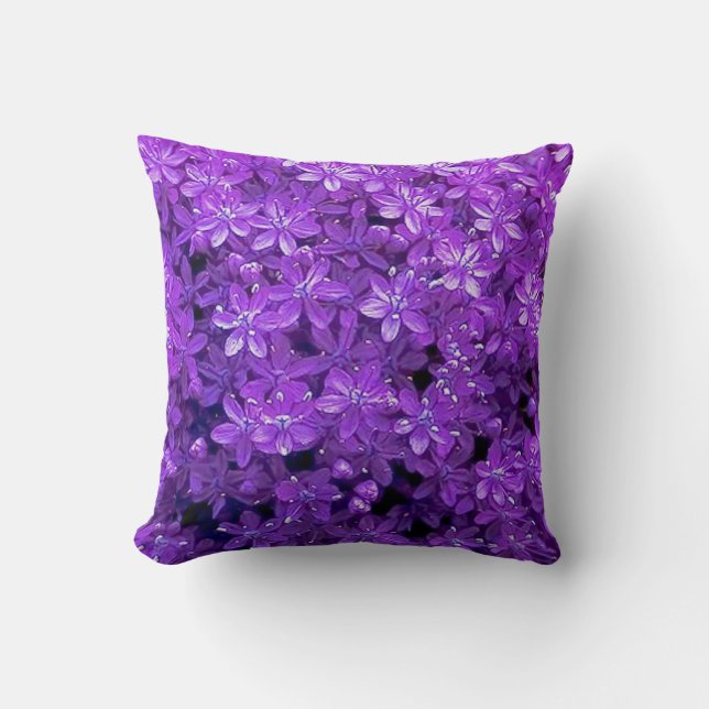 Violets Throw Pillow (Front)