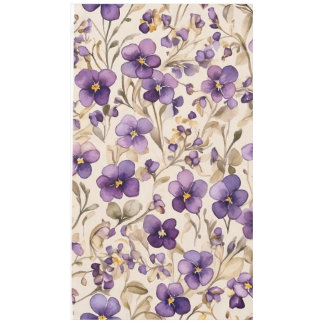 Violets - watercolor tablecloth