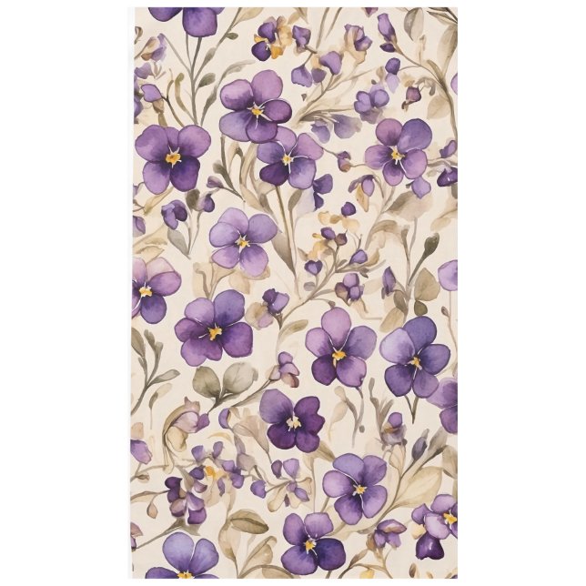 Violets - watercolor tablecloth (Front)