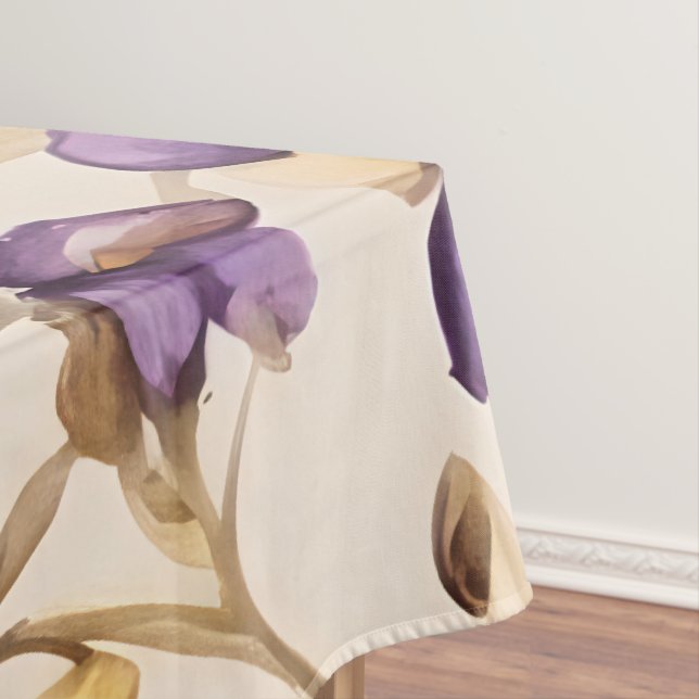 Violets - watercolor tablecloth (In Situ)