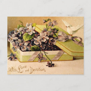 Violets - With Love and Devotion Postcard