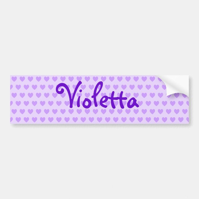 Violetta in Purple Bumper Sticker (Front)