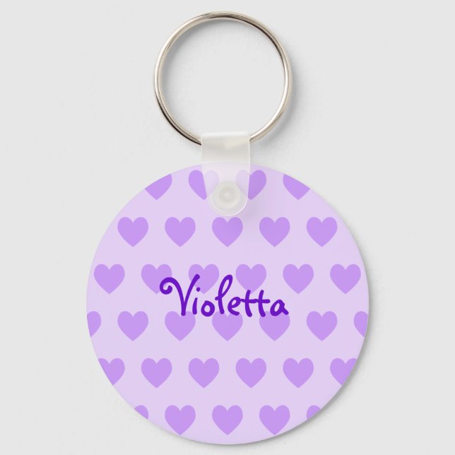 Violetta in Purple Key Ring (Front)