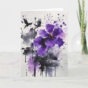 Violetta - Watercolor flowers Card