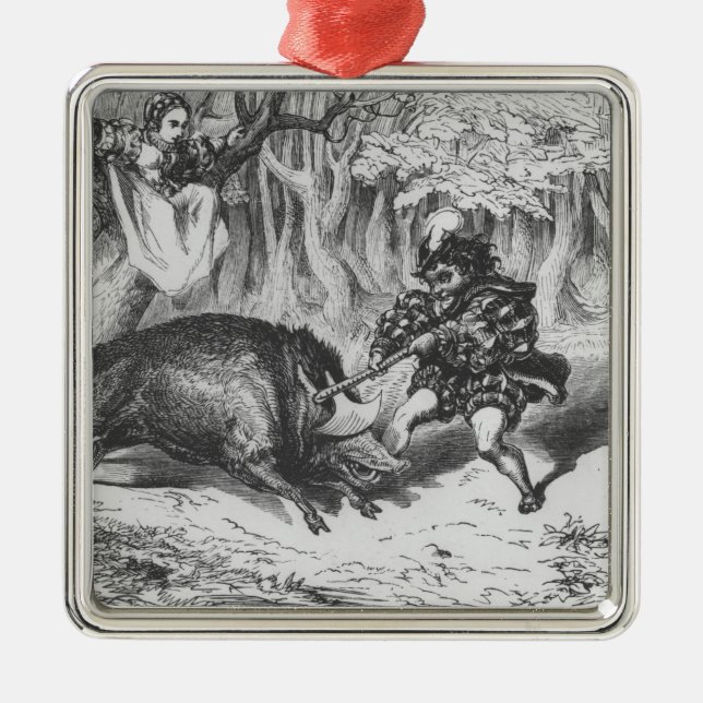 Violette and Ourson Metal Tree Decoration (Front)