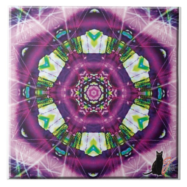 Violette Kaleidoscope Tile (Front)
