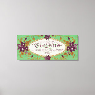 Violette Soap LabelParis, France Canvas Print