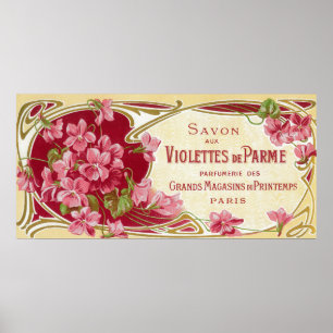 Violettes De Parme Perfume LabelParis, France Poster